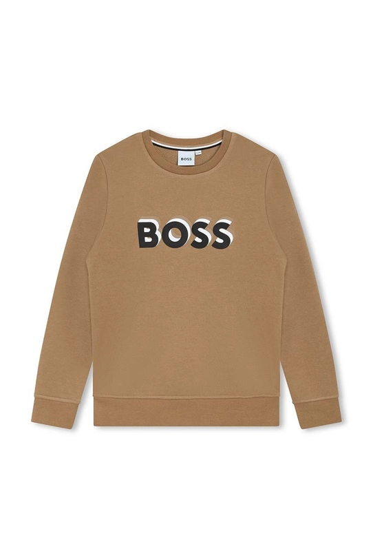 BOSS bluza copii print bej J50717.114.150