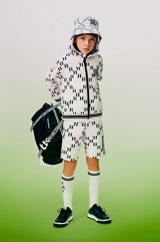 Karl Lagerfeld bluza bawełniana dziecięca beżowy Z30046.162.174