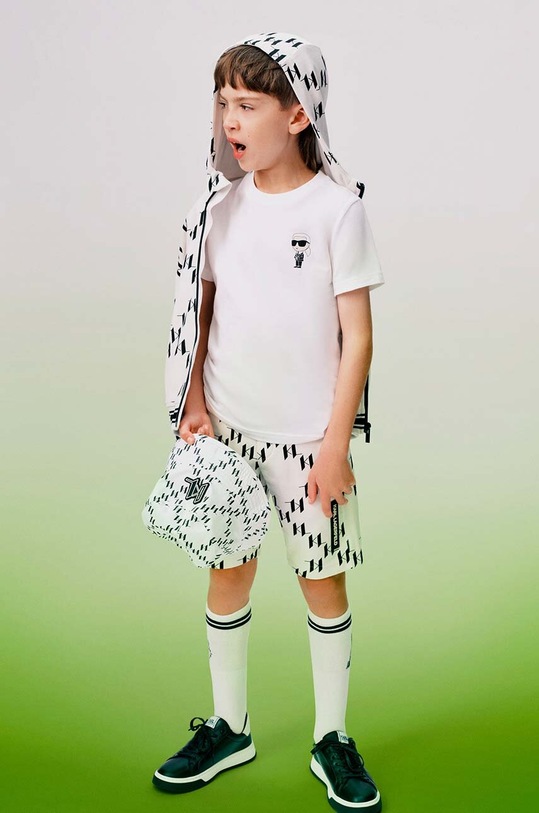 Karl Lagerfeld bluza bawełniana dziecięca Z30046.162.174 beżowy
