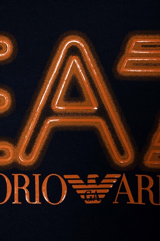 Dečki Otroški bombažen pulover EA7 Emporio Armani 3DBM62.BJ05Z mornarsko modra