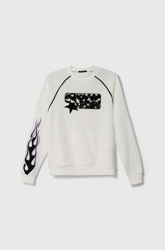 Дитяча бавовняна кофта Sisley без капюшона білий 3J68X200O.G.Seasonal