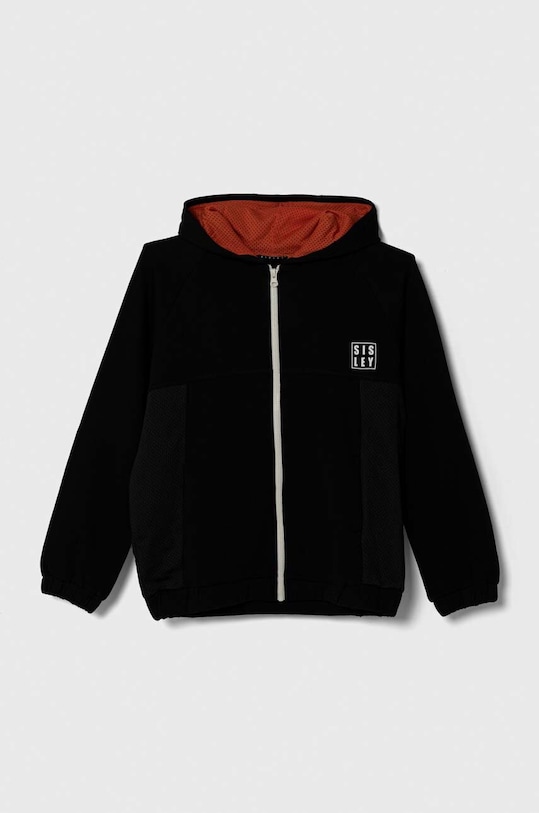 Dječja pamučna dukserica Sisley pamuk crna 3J68X5010.G.Seasonal