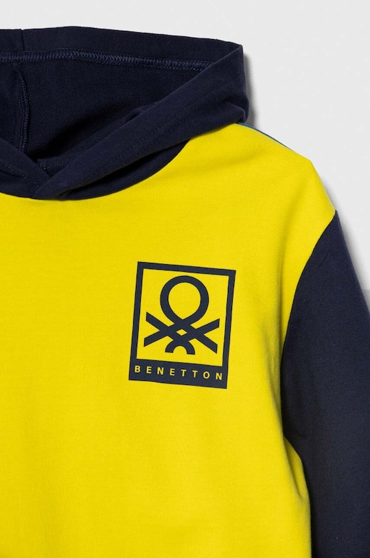 Chlapec Detská bavlnená mikina United Colors of Benetton 3BC1C203H.G.Seasonal žltá
