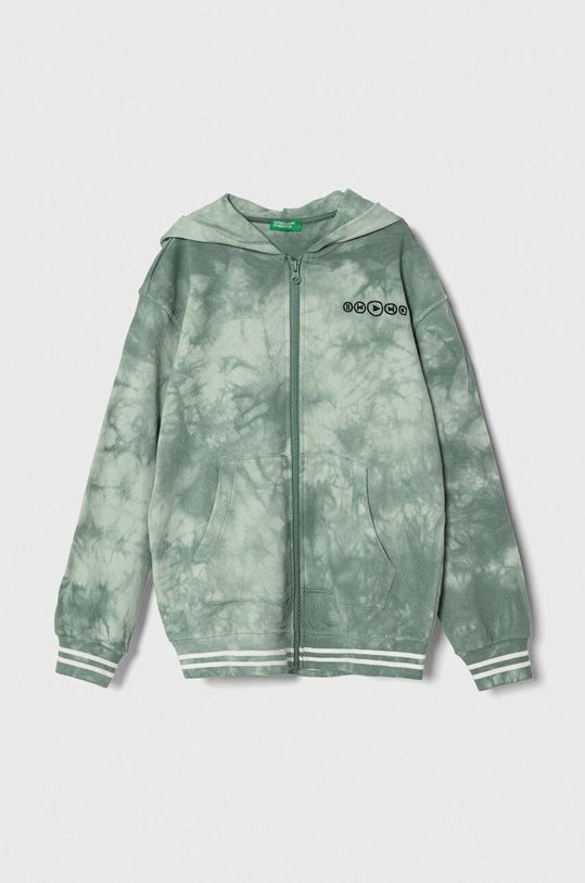 Παιδική βαμβακερή μπλούζα United Colors of Benetton βαμβάκι πράσινο 3EM5C503Q.G.Seasonal