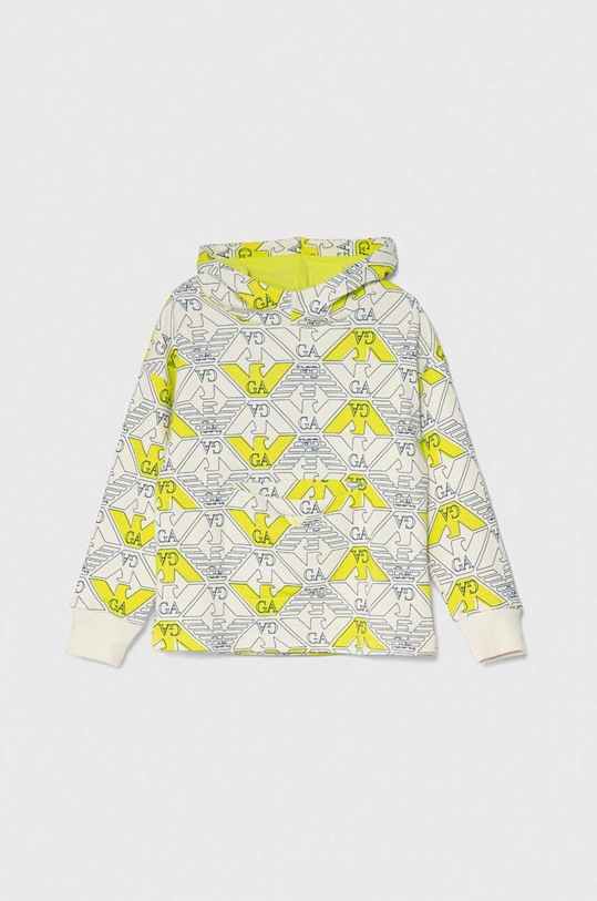 Emporio Armani bluza bawełniana dziecięca z kapturem zielony 3D4MJC.4J5TZ