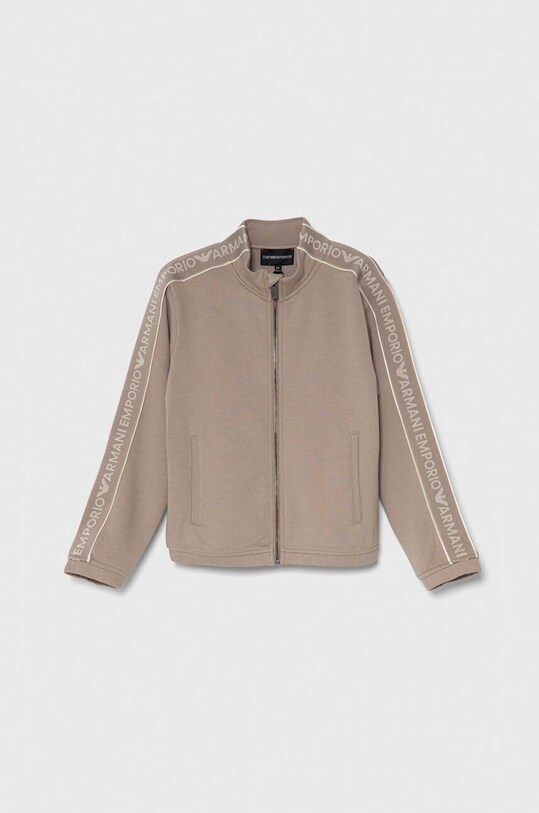 Dječja dukserica Emporio Armani s elastinom smeđa 3D4M69.1JHSZ