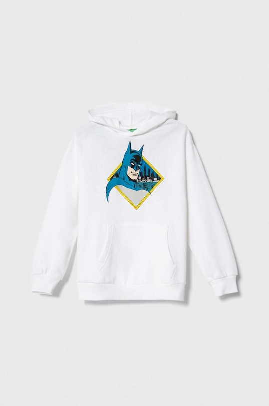 Detská bavlnená mikina United Colors of Benetton x DC bavlna biela 3J68C203M.G.Seasonal