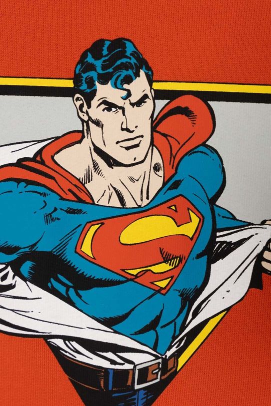 Dječaci Dječja pamučna dukserica United Colors of Benetton x DC 3J68C203M.G.Seasonal narančasta