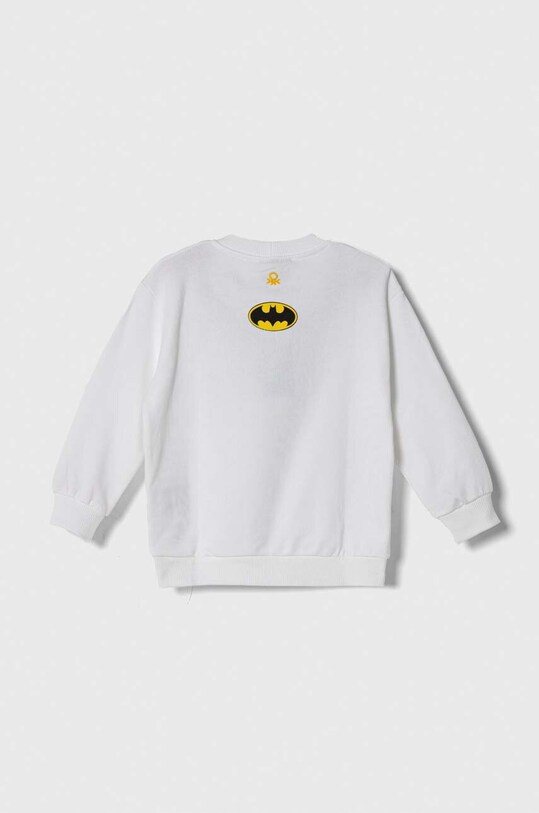 Παιδική βαμβακερή μπλούζα United Colors of Benetton x DC 3J68G10EB.P.Seasonal λευκό SS24