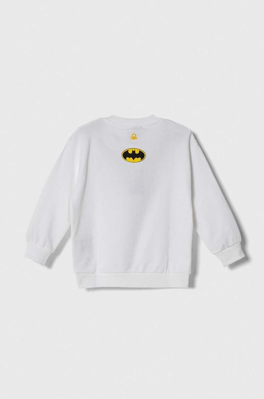 Dětská bavlněná mikina United Colors of Benetton x DC 3J68G10EB.P.Seasonal bílá SS24