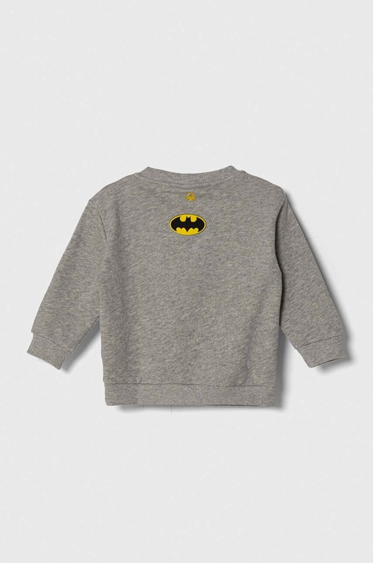 Dětská bavlněná mikina United Colors of Benetton x DC 3J68G10EB.P.Seasonal šedá SS24