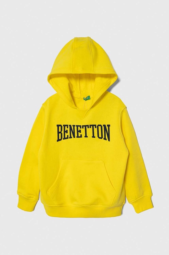 United Colors of Benetton bluza bawełniana dziecięca nadruk żółty 3J68G200N.P.Seasonal