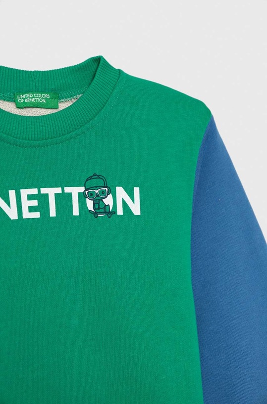 Chłopiec United Colors of Benetton bluza bawełniana dziecięca 3J70G10CW.P.Seasonal zielony