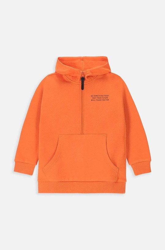 Coccodrillo bluza bawełniana dziecięca bawełna pomarańczowy WC4132301NAK