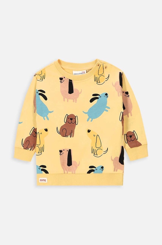 Coccodrillo bluza bawełniana niemowlęca wzorzyste żółty WC4143101HBN