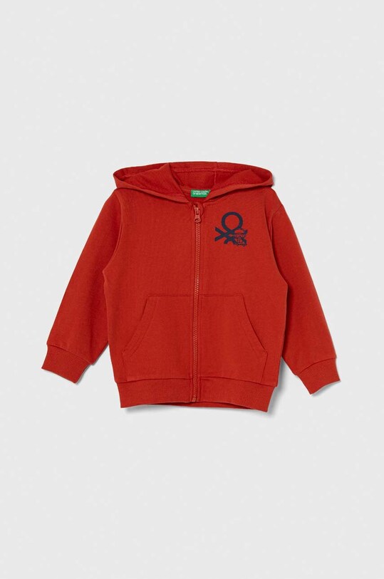 United Colors of Benetton hanorac de bumbac pentru copii print rosu 3BC1G502T.P.Seasonal