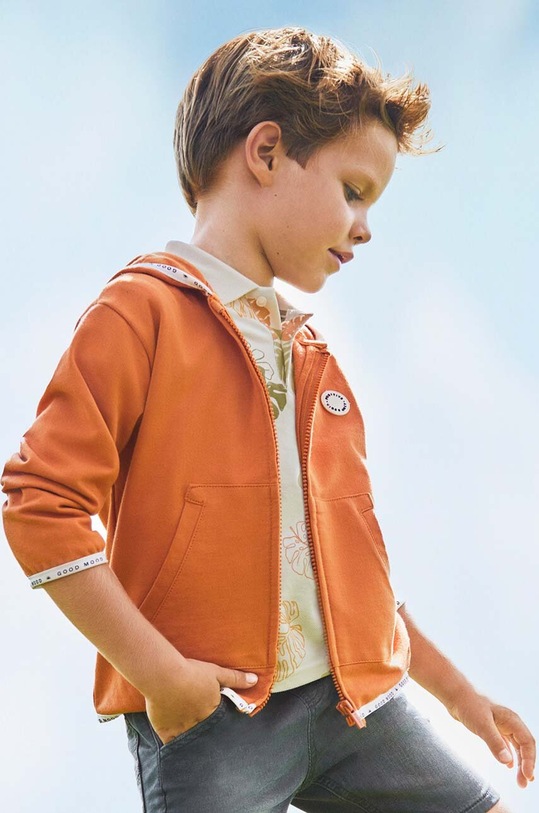 Mayoral bluza dziecięca z kapturem pomarańczowy 3490.5F.Mini.PPYH