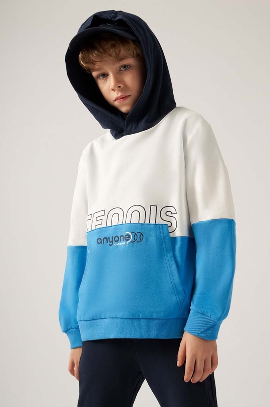 Mayoral bluza dziecięca z kapturem niebieski 6466.7D.Junior.PPYH