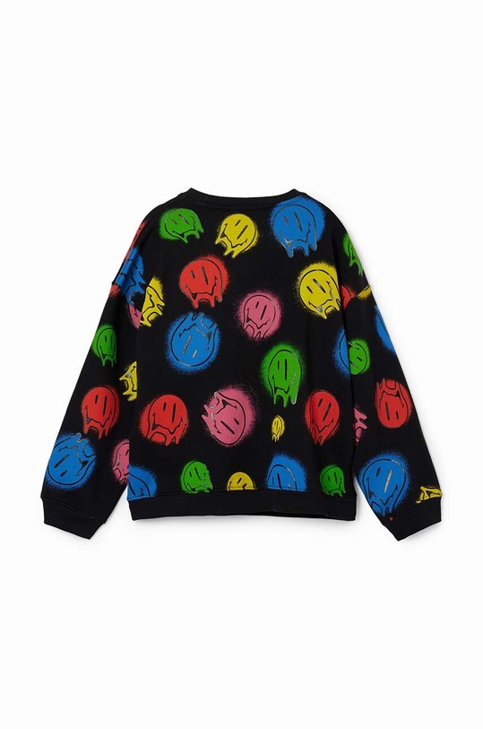 Detská bavlnená mikina Desigual 24SBSK06 čierna SS24