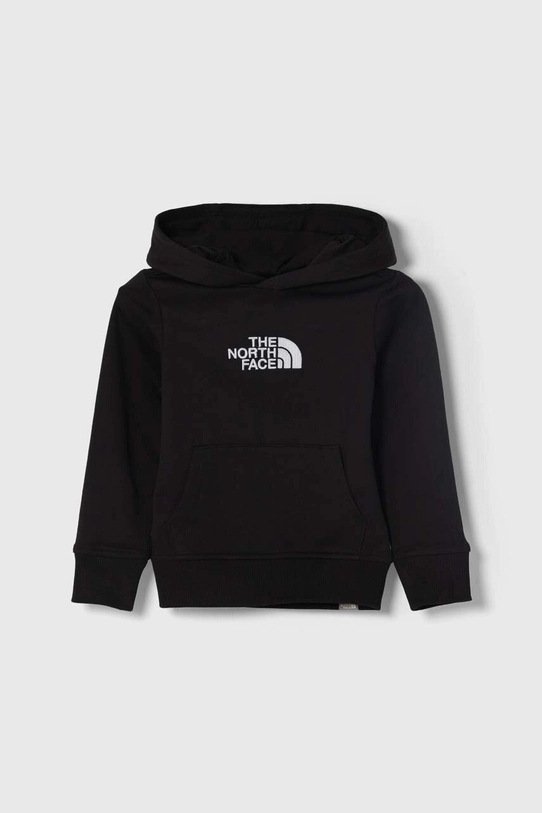 The North Face bluza bawełniana dziecięca DREW PEAK LIGHT P/O HOODIE z kapturem czarny NF0A89PR