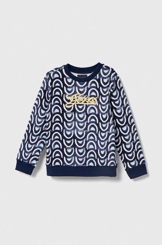 Detská bavlnená mikina Guess nášivka tmavomodrá N4GQ00.KA6R3.PPYH