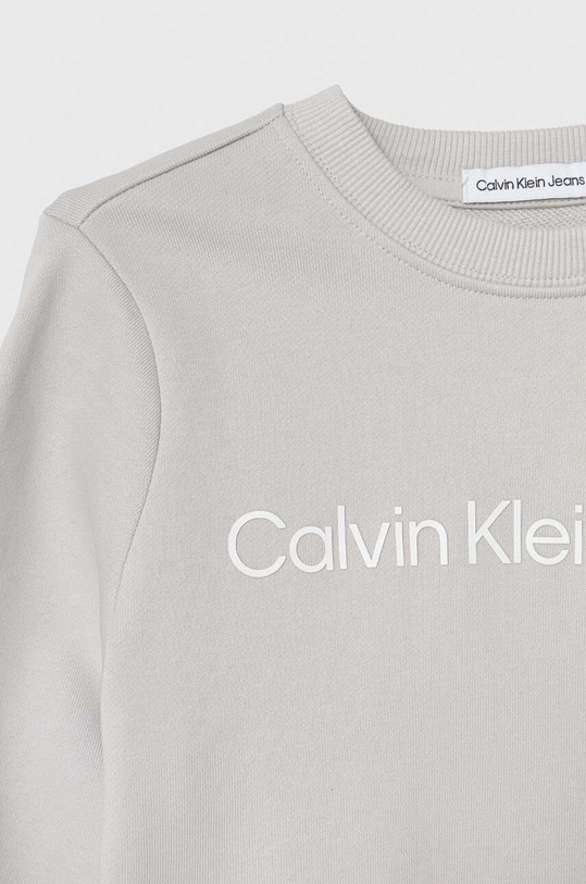 Chłopiec Calvin Klein Jeans bluza bawełniana dziecięca IU0IU00581.PPYH szary