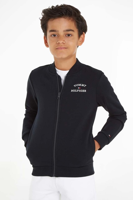 Tommy Hilfiger bluza bawełniana dziecięca nadruk czarny KB0KB08825.128.176.PPYH