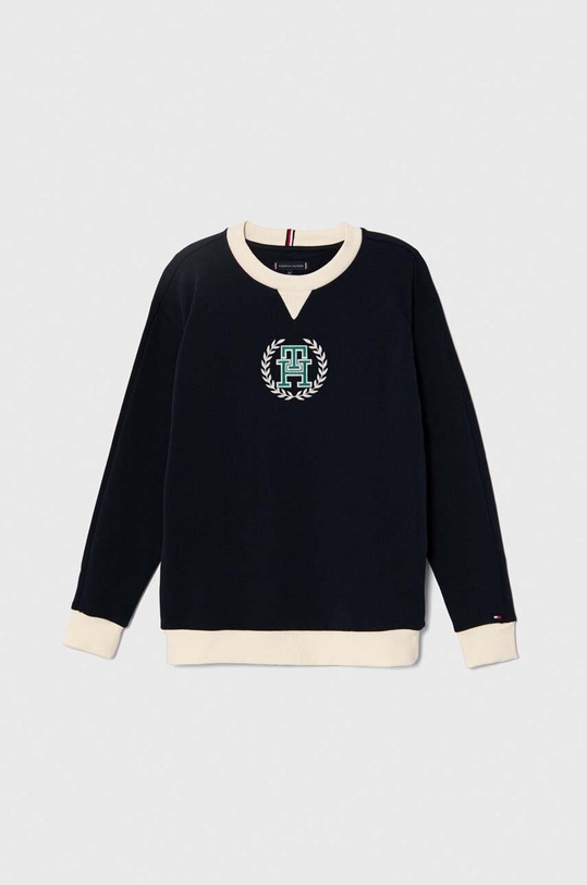 Detská bavlnená mikina Tommy Hilfiger bavlna tmavomodrá KB0KB08826.128.176.PPYH