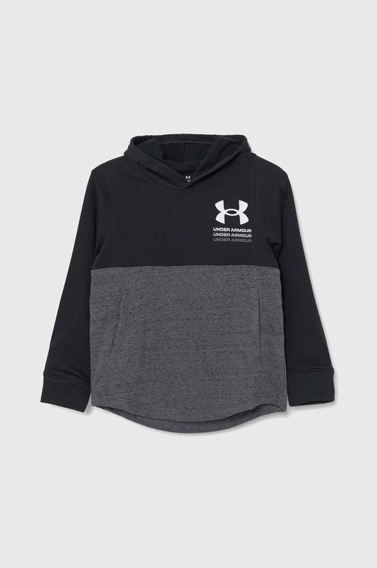 Under Armour bluza dziecięca Boys Rival Terry z kapturem czarny 1383132