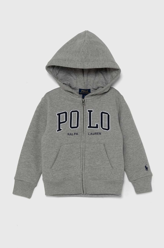 Dječja dukserica Polo Ralph Lauren s kapuljačom siva 322950835002
