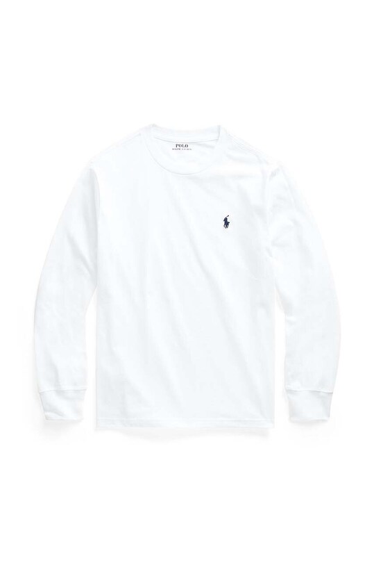 Polo Ralph Lauren hanorac de bumbac pentru copii uni alb 323843804004