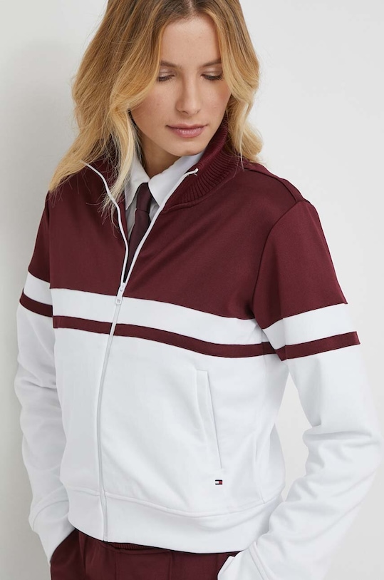 Mikina Tommy Hilfiger burgundské WW0WW41136