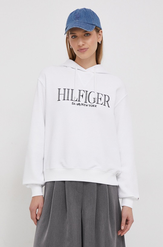 Tommy Hilfiger hanorac de bumbac imprimeu alb WW0WW41042