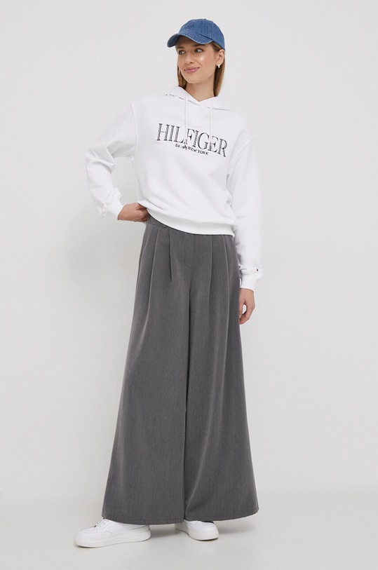 Tommy Hilfiger hanorac de bumbac WW0WW41042 alb SS24