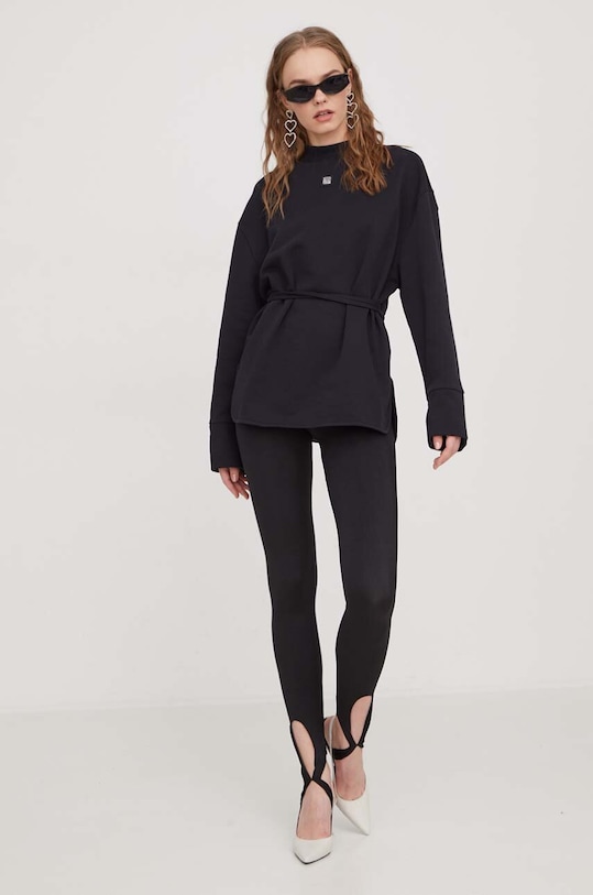 HUGO bluza bawełniana 50505116 czarny SS24