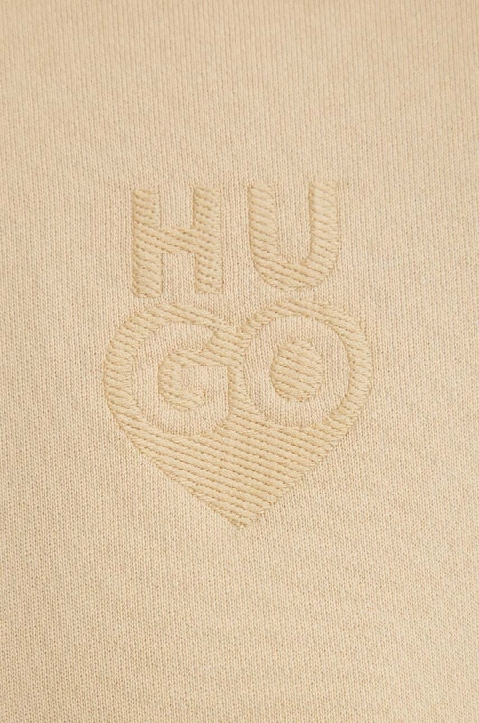 Bavlněná mikina HUGO 50515868 béžová