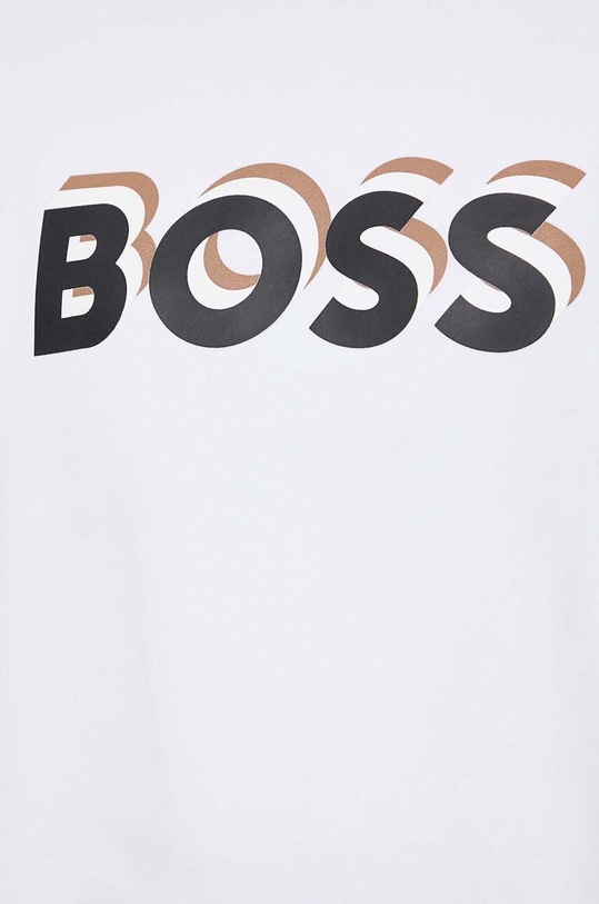 Βαμβακερή μπλούζα BOSS 50508499 λευκό