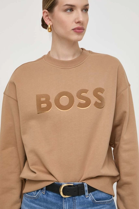 BOSS bluza bawełniana beżowy 50508499