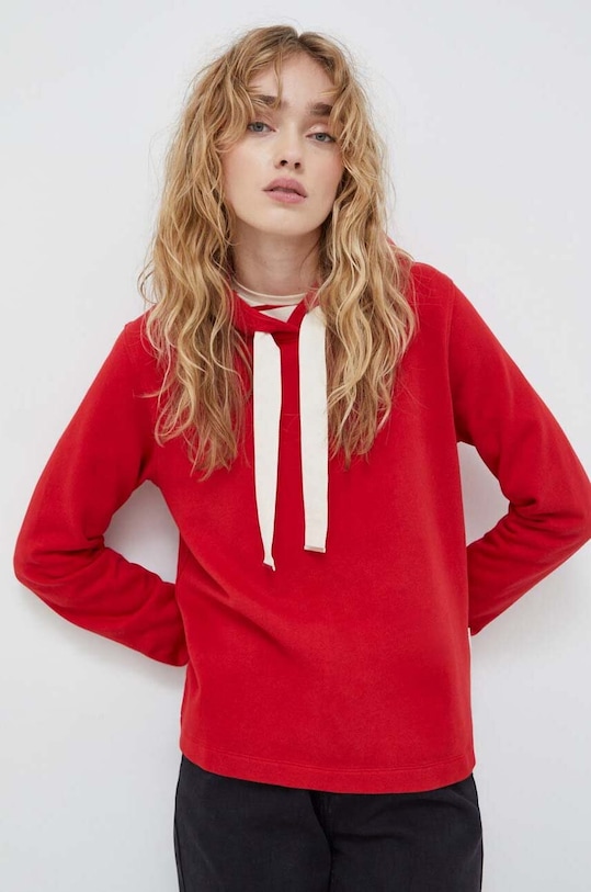 Marc O'Polo bluza bawełniana 400400154077 czerwony SS24