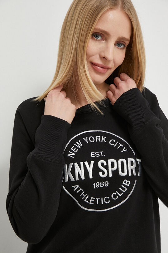 Dkny bluza aplikacja czarny DP3T9561