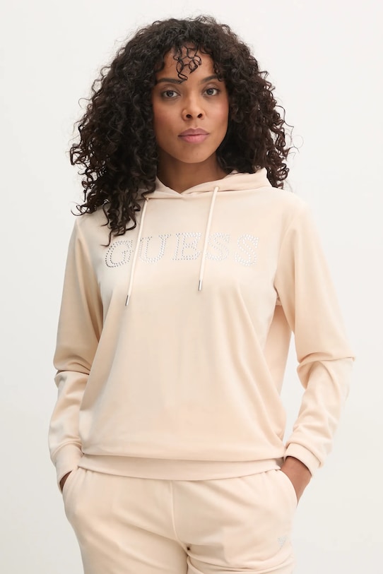Mikina Guess COUTURE Planet friendly béžová V4RQ25.KBXI2