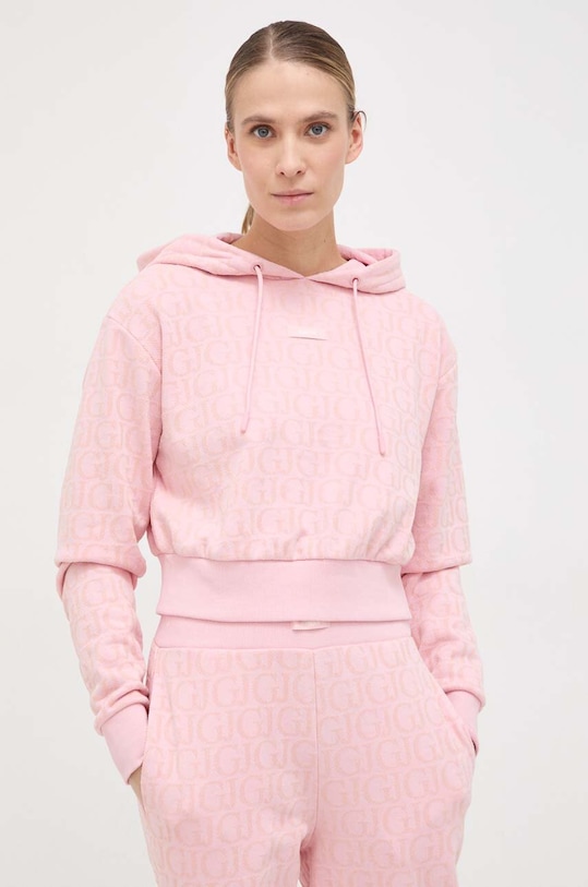 Mikina Guess s kapucí růžová V4RQ14.KC2W0
