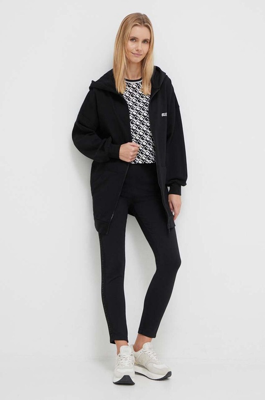 Guess bluza bawełniana ELEANORA V4RQ10.KC5O0 czarny SS24