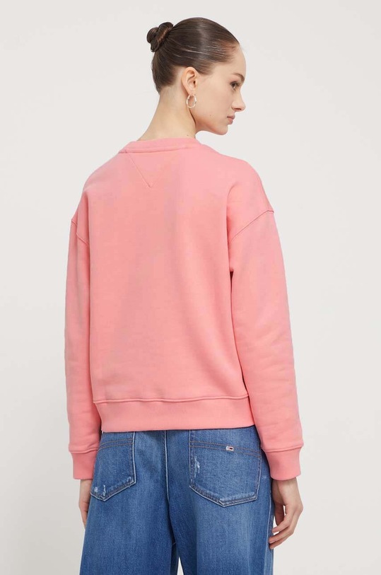 Odzież Tommy Jeans bluza bawełniana DW0DW17325 różowy