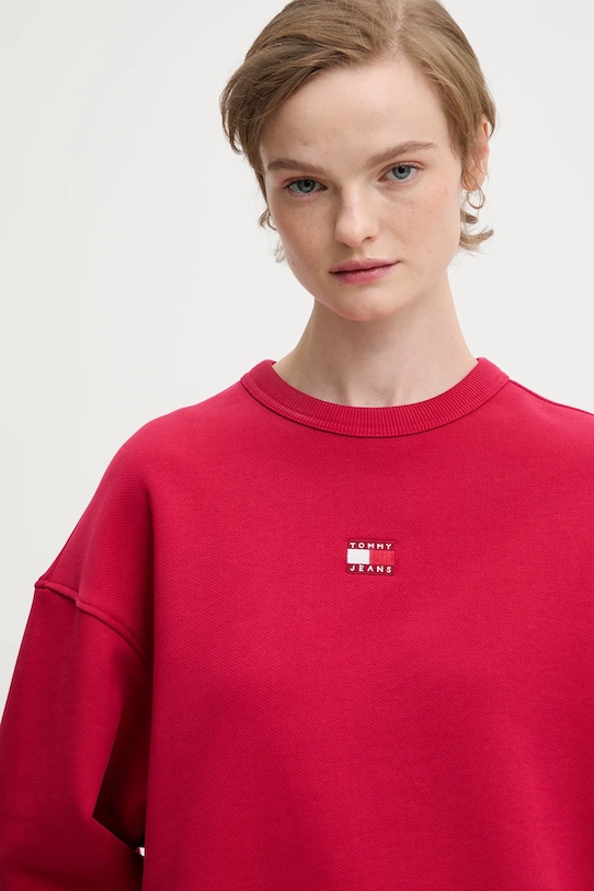 Хлопковая кофта Tommy Jeans розовый DW0DW17325