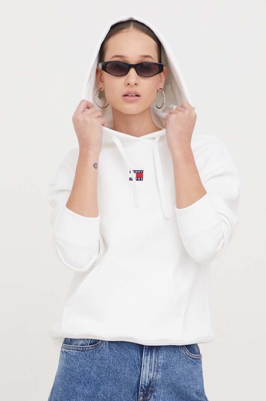Tommy Jeans pamut melegítőfelső DW0DW17326 fehér AW24