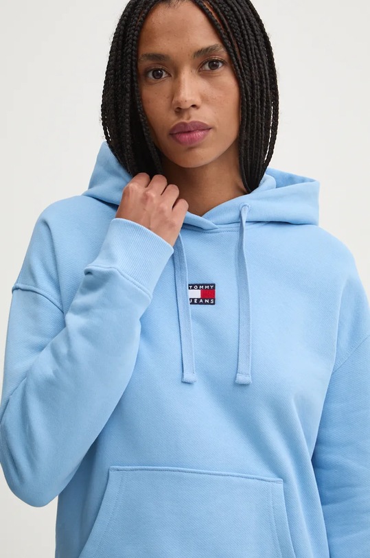 Tommy Jeans bluza bawełniana niebieski DW0DW17326