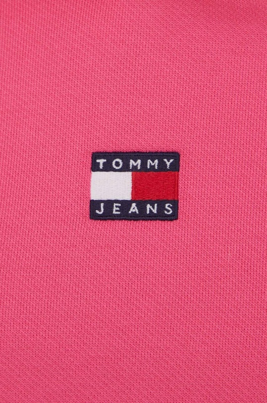 Tommy Jeans pamut melegítőfelső DW0DW17326 rózsaszín