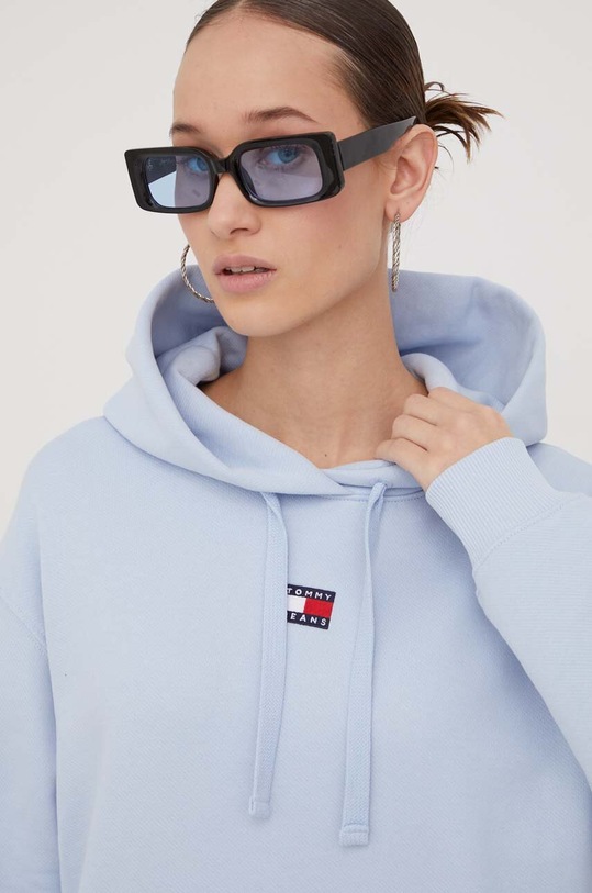 Tommy Jeans pamut melegítőfelső pamut kék DW0DW17326