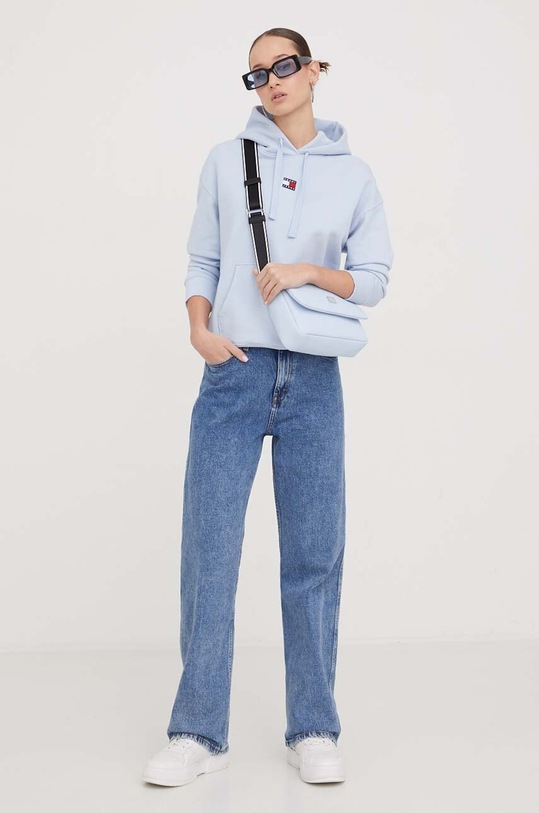 Tommy Jeans pamut melegítőfelső DW0DW17326 kék AW24